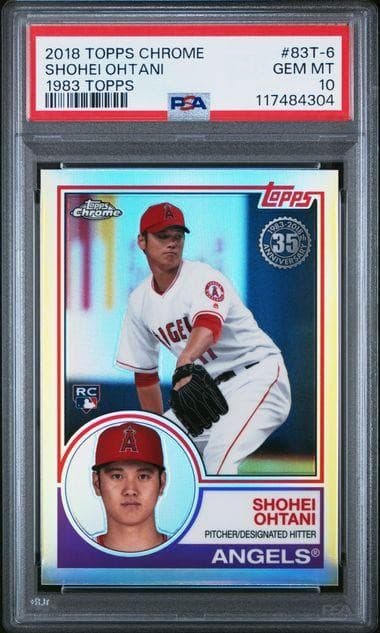 2018 Topps Chrome Shohei Ohtani 1983 Rookie #83T-6 PSA 10