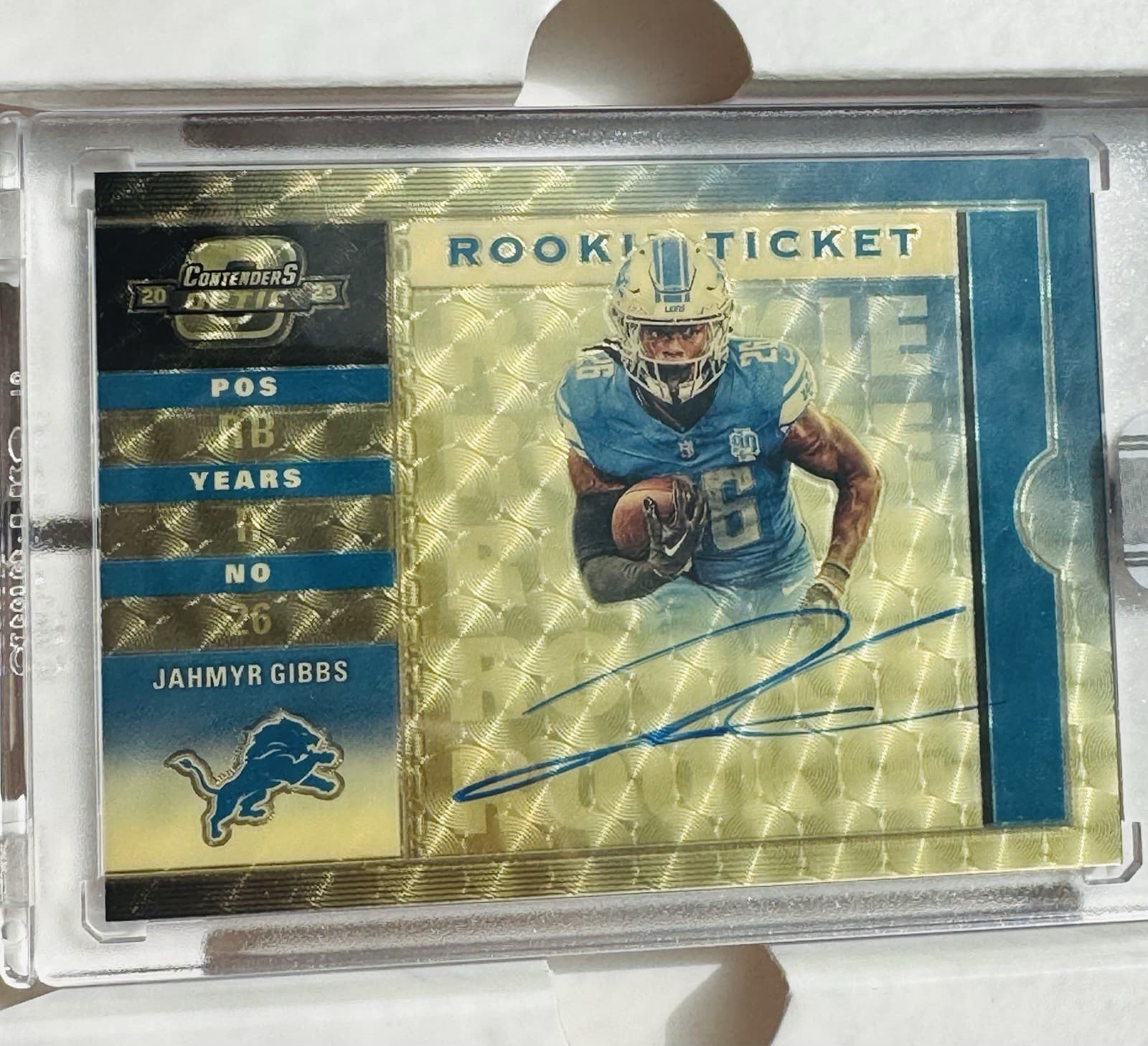 2023 Panini Contenders Optic  Jahmyr Gibbs Rookie Ticket 1/1🔥  White Box Auto🔥