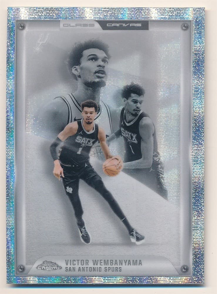 Victor Wembanyama 2025/26 Topps Chrome #Gc-10 Glass Canvas Insert Spurs Mint Sp