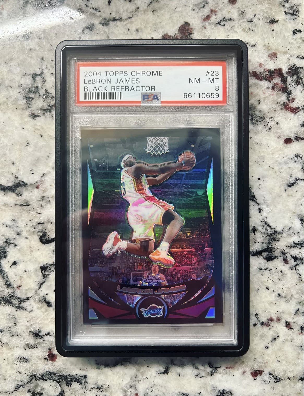 Topps 2004 Topps Chrome LeBron James #23 Black Refractor PSA 8