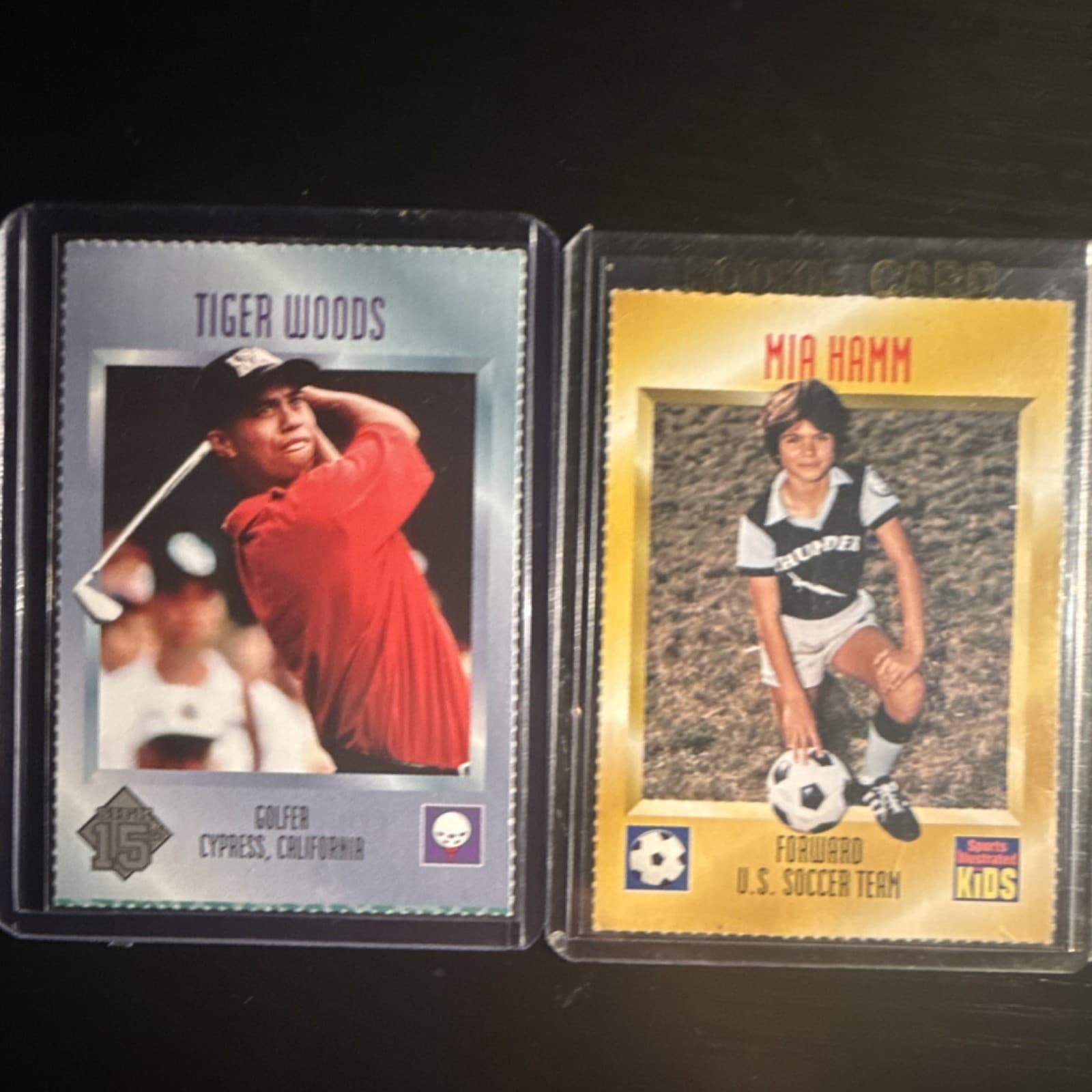 Upper Deck Sports Kids Tiger Woods Mia Hamm Rookie Card Lot Golf Soccer