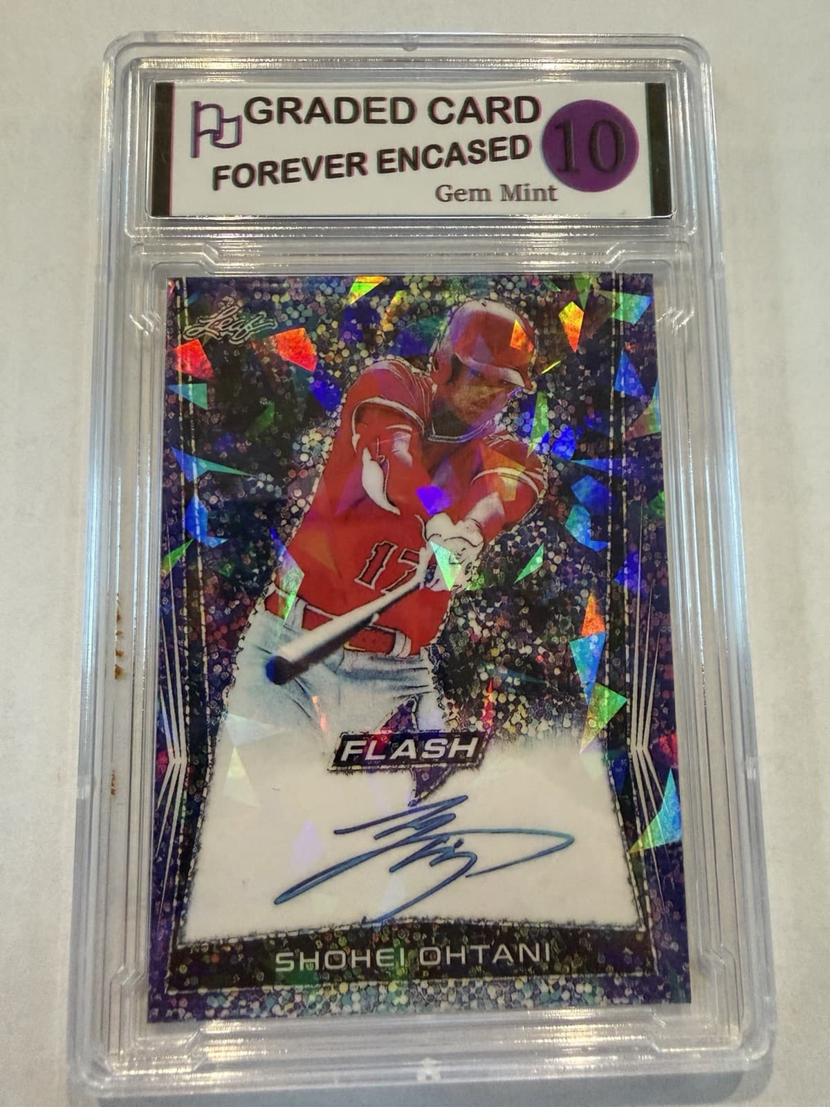 2018 LEAF FLASH • SHOHEI OHTANI PURPLE PARALLEL ON-CARD AUTOGRAPH 6/25 ba-SO1