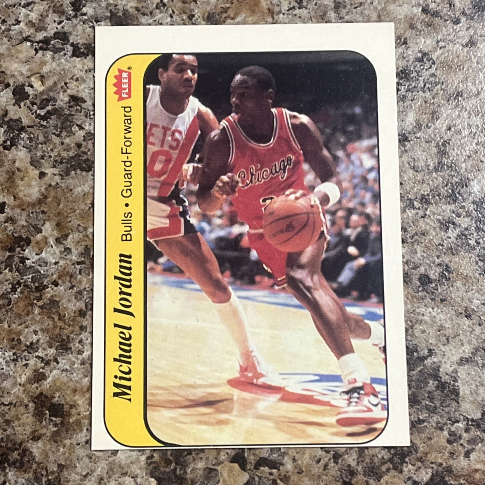 1986-87 Fleer Stickers Michael Jordan #8 RC NrMt Bulls Raw