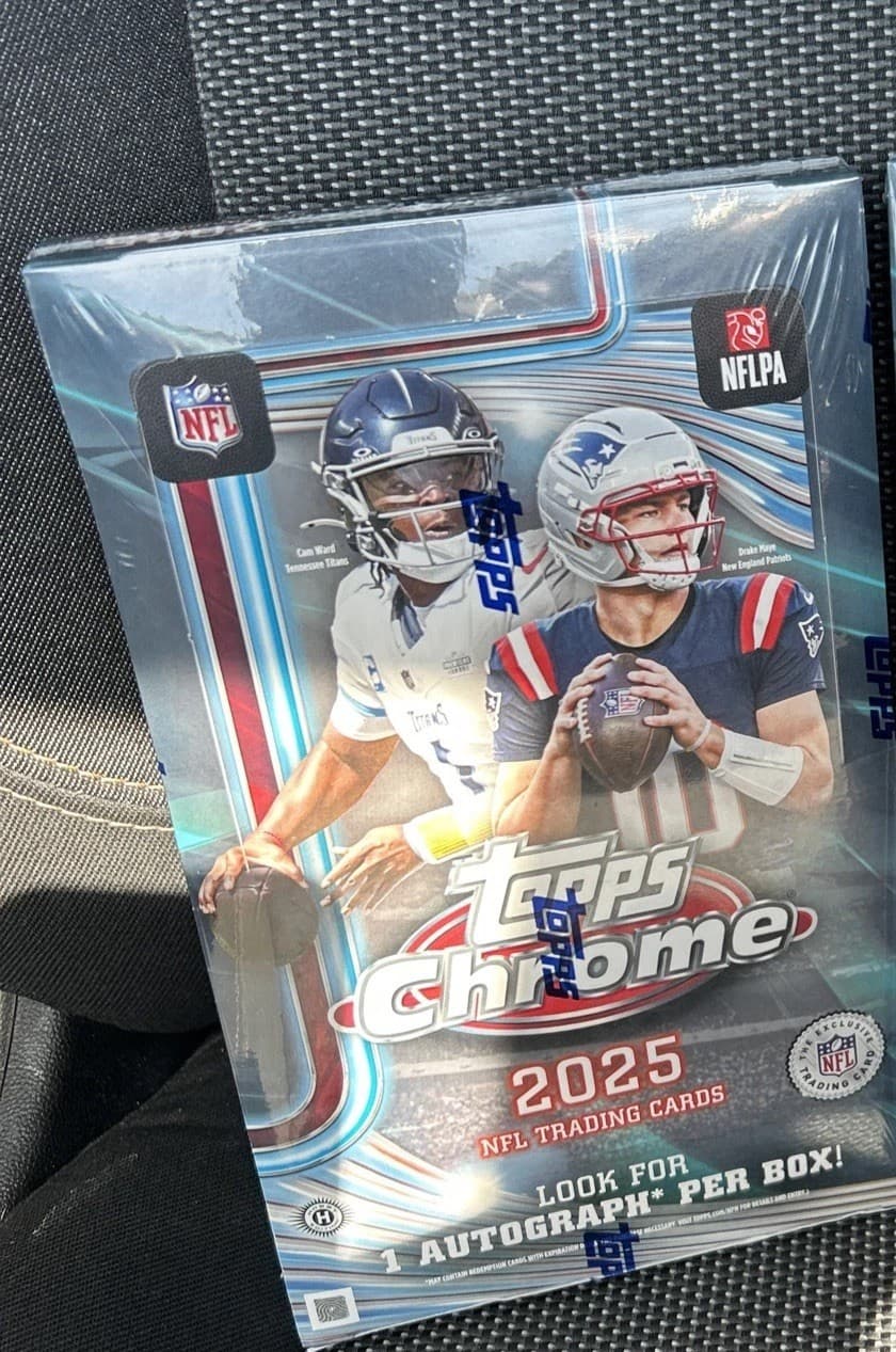  2025-26 Topps Chrome Football NFL Sealed Hobby Box IN HAND
