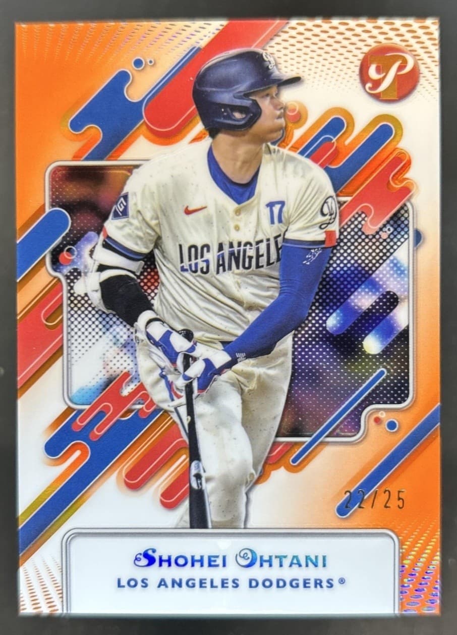 2025 Topps Pristine Shohei Ohtani Orange Refractor #/25 Dodgers