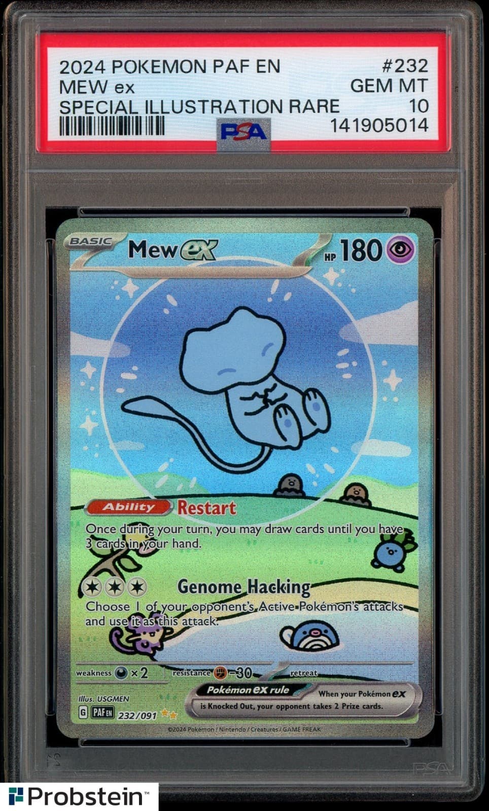 2024 Pokemon PAF EN #232 Mew ex Special Illustration Rare PSA 10 GEM MINT