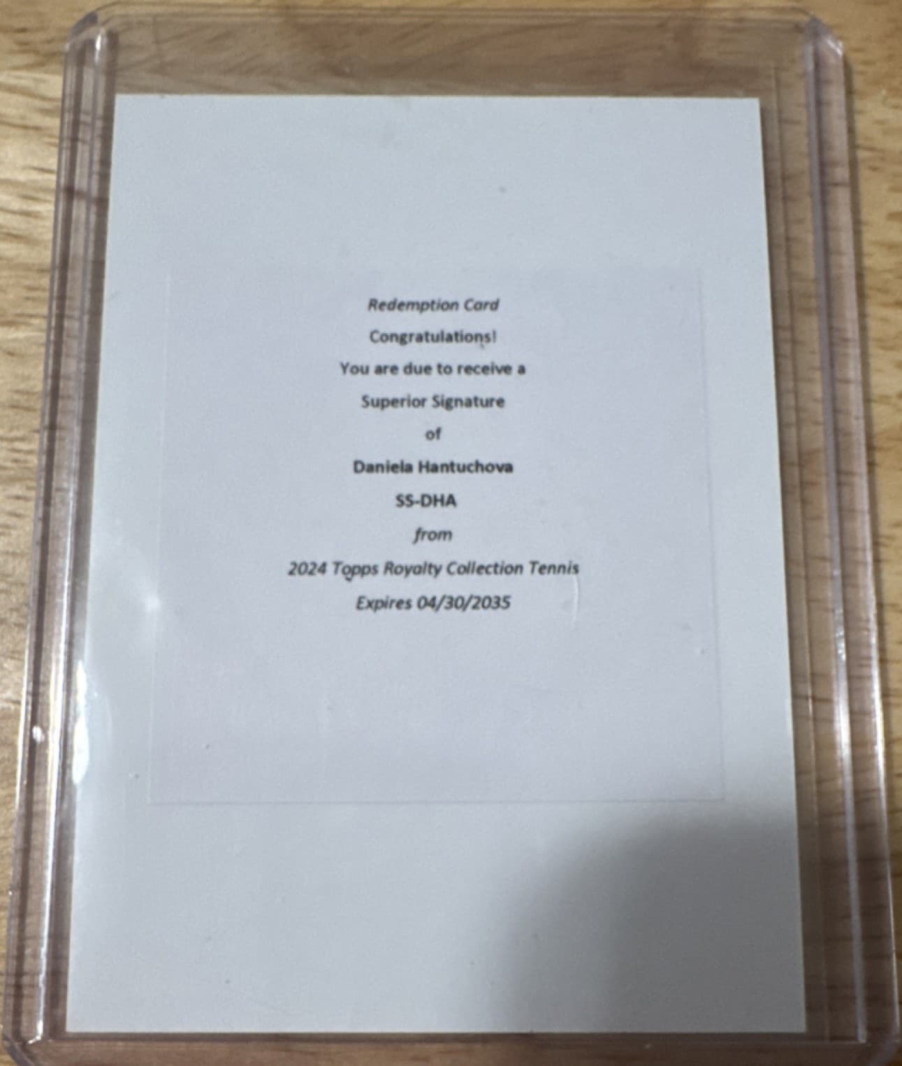 Topps Royalty Tennis Daniela Hantuchova Superior Signature SS-DHA Redemption