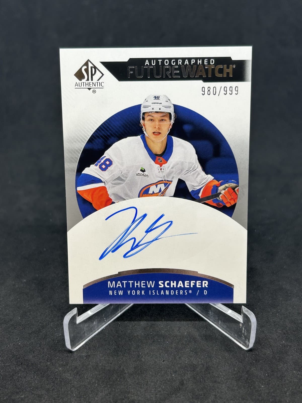 2025-26 Upper Deck SP Authentic Matthew Schaefer Rookie Future Watch Auto /999