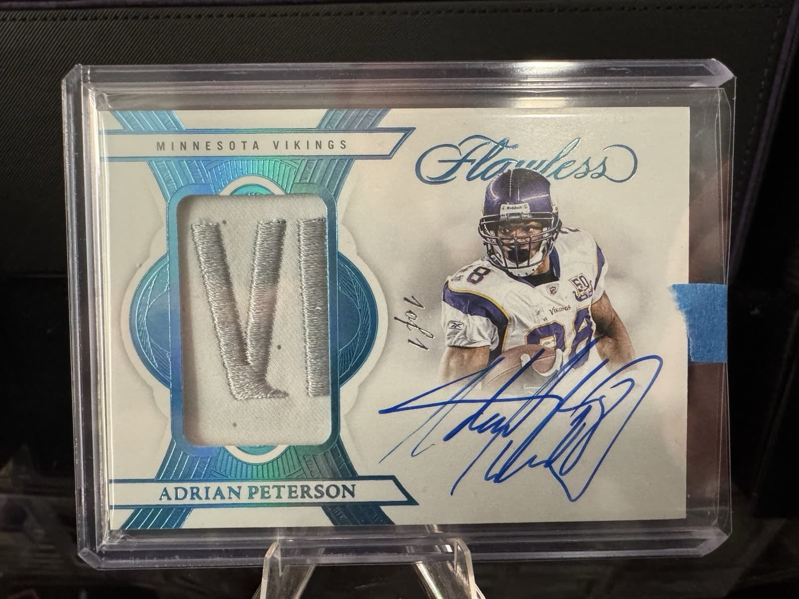 2025 Panini Flawless Adrian Peterson 1/1 Patch-Autograph Minnesota Vikings