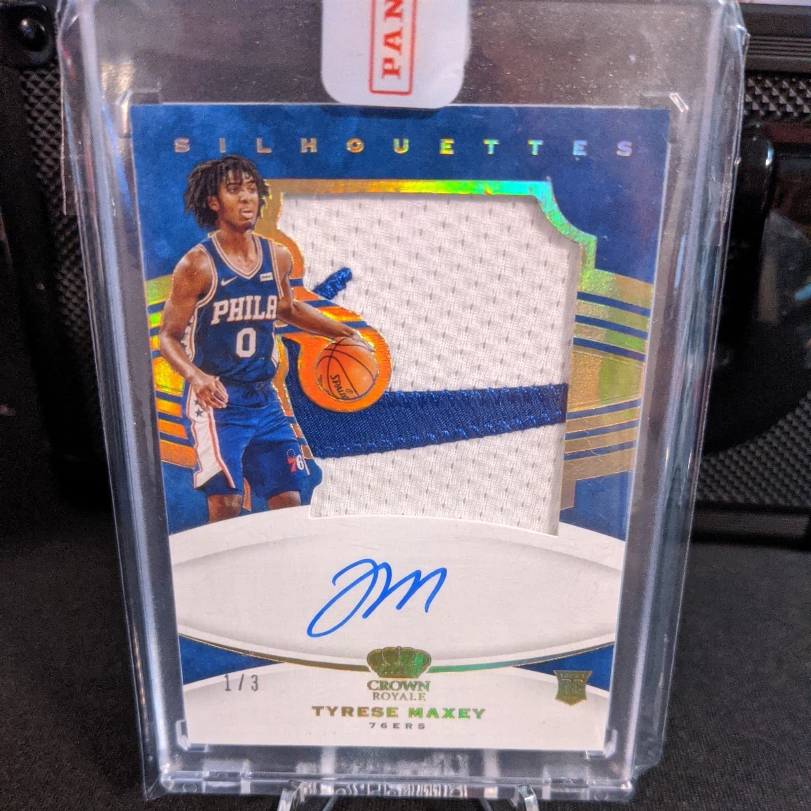 2020 Fotl Panini Crown Royale  Tyrese Maxey Silhouettes  Rpa Nike Patch 1/3 💎 