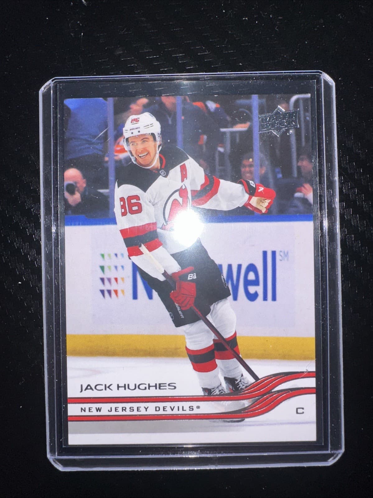 2025-26 Upper Deck Series 2 Jack Hughes Celebration Variation 351-SSP