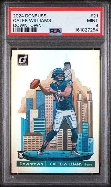 2024 Panini Donruss Caleb Williams Downtown Rookie #21 PSA 9