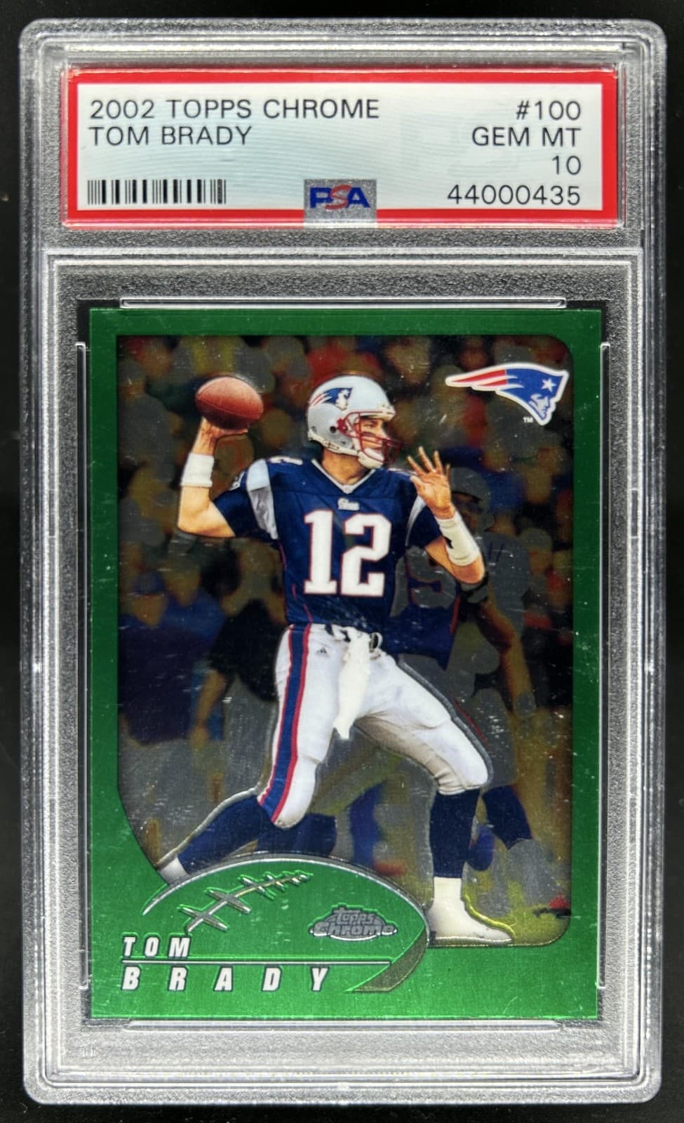 2002 Topps Chrome Tom Brady #100 Patriots PSA 10 GEM MINT