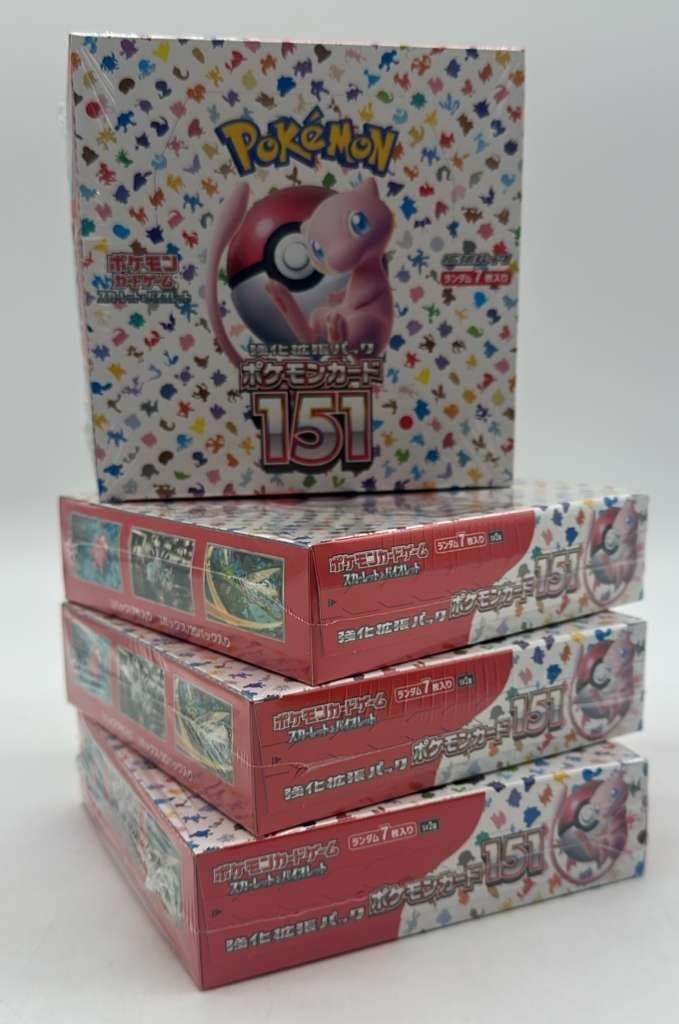 Lot of (4) Pokemon TCG SV2a Japanese 151 Booster Boxes SEALED