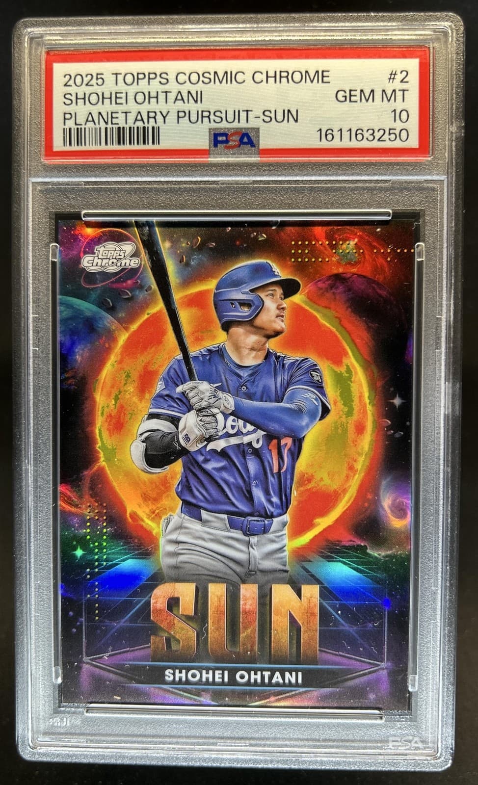 2025 Topps Cosmic Chrome Shohei Ohtani Planetary Pursuit Sun #PPS-2 PSA 10