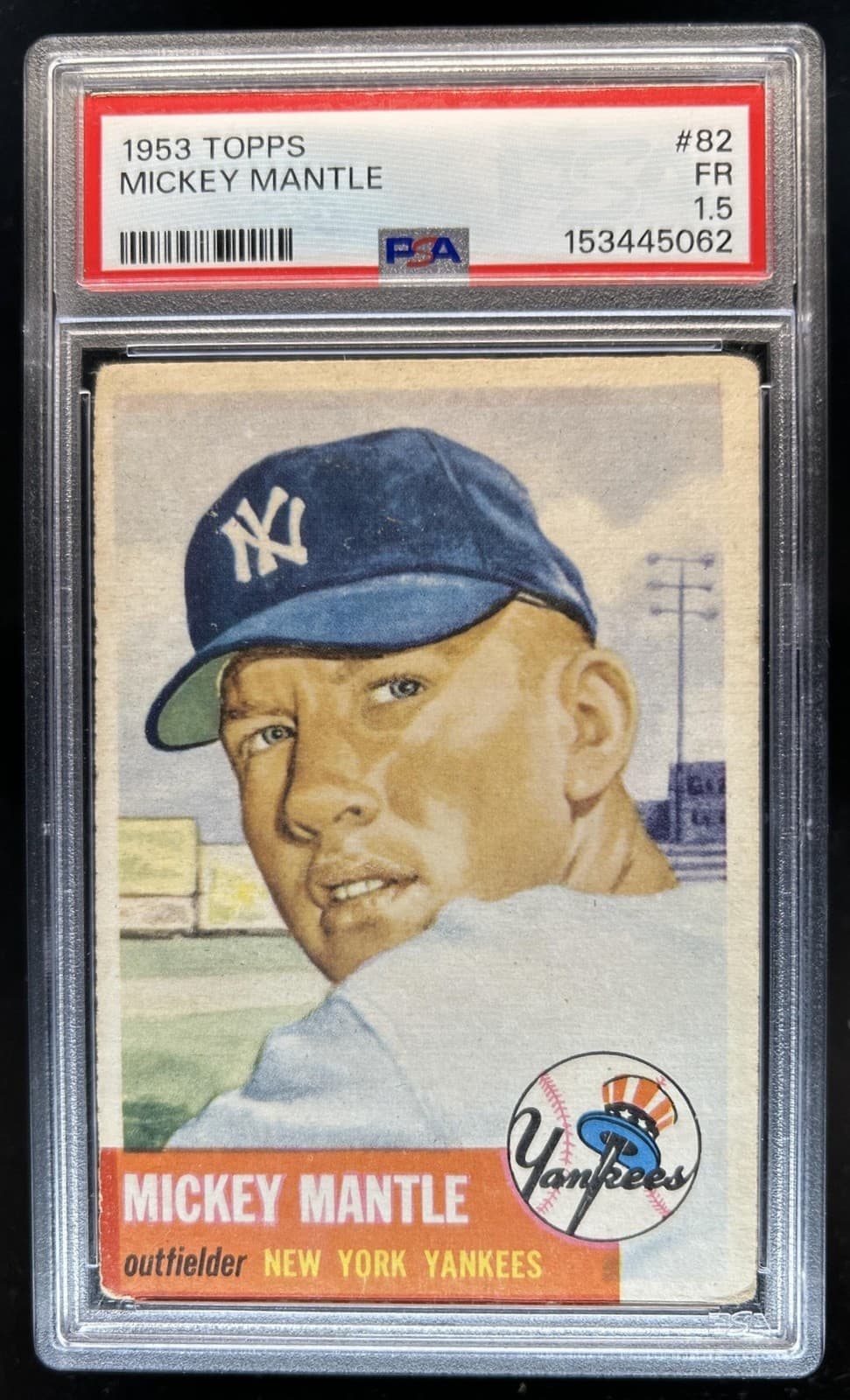1953 Topps Mickey Mantle #82 Yankees PSA 1.5
