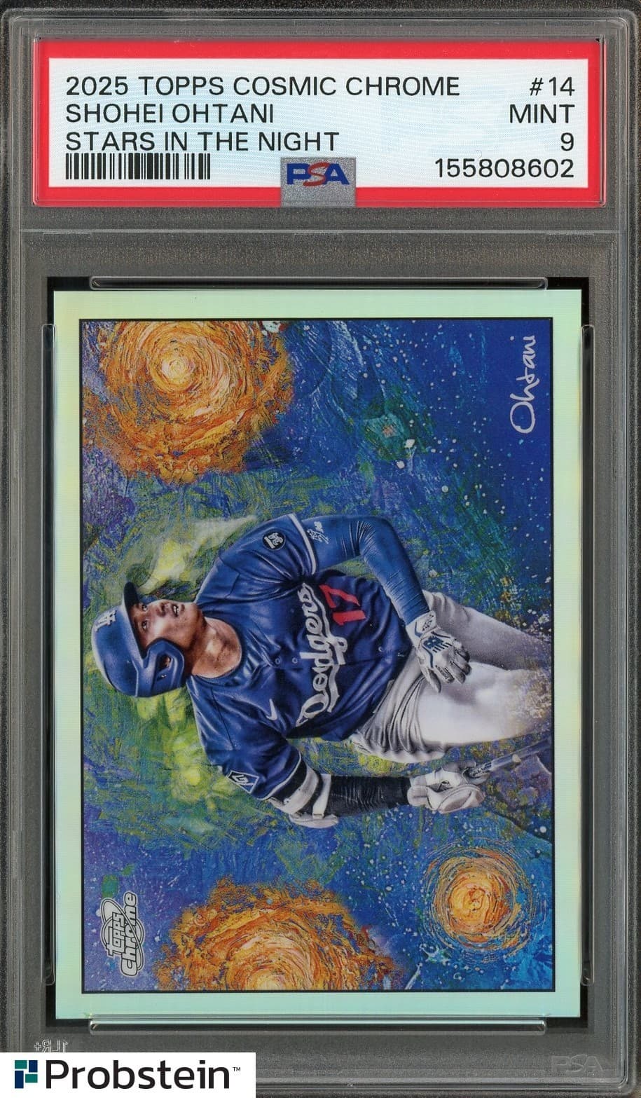 2025 Topps Cosmic Chrome Stars In The Night #14 Shohei Ohtani SSP CASE HIT PSA 9
