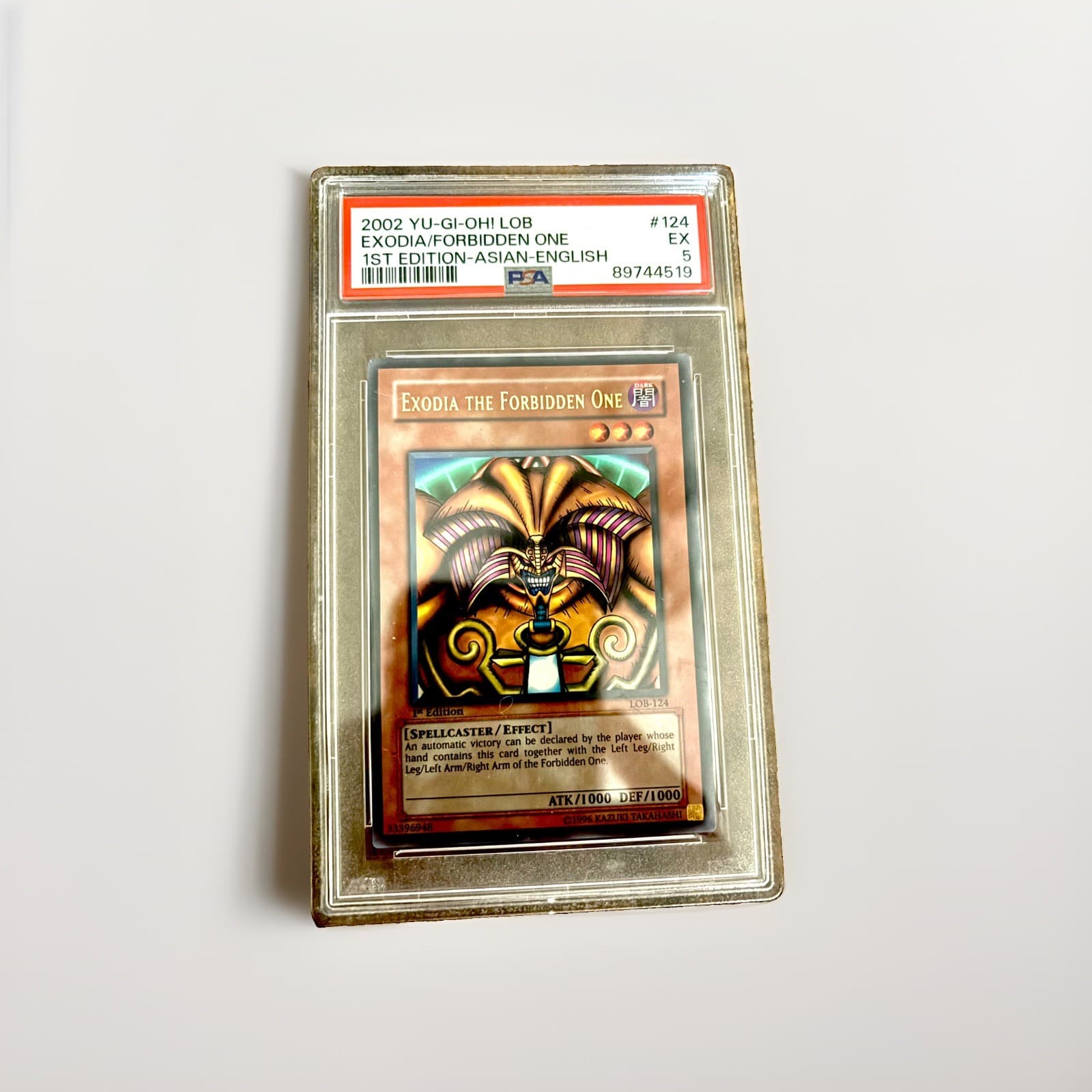 Yugioh Exodia the Forbidden One LOB 1st Edition PSA 5
