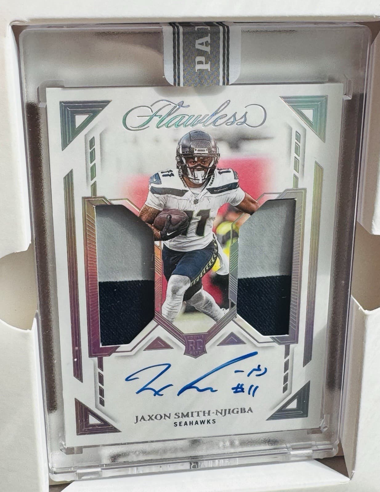 2023 Panini Flawless 1/1🔥 - RC Dual Patch Auto Jaxon Smith-Njigba  White Box 🔥