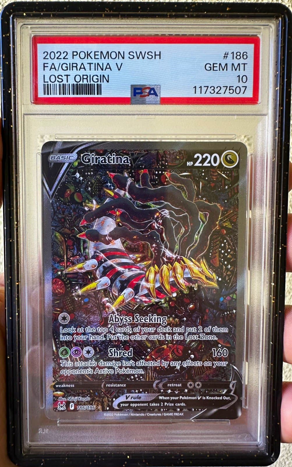 2022 Pokemon SWSH Lost Origin Giratina V #186/196 PSA 10 GEM MINT