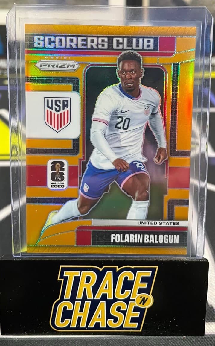 2026 Panini Prizm FIFA World Cup Folarin Balogun Gold Prizm #4 United States /10