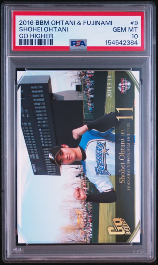 【PSA10】2016 BBM OHTANI/FUJINAMI SHOHEI OHTANI go higher #9