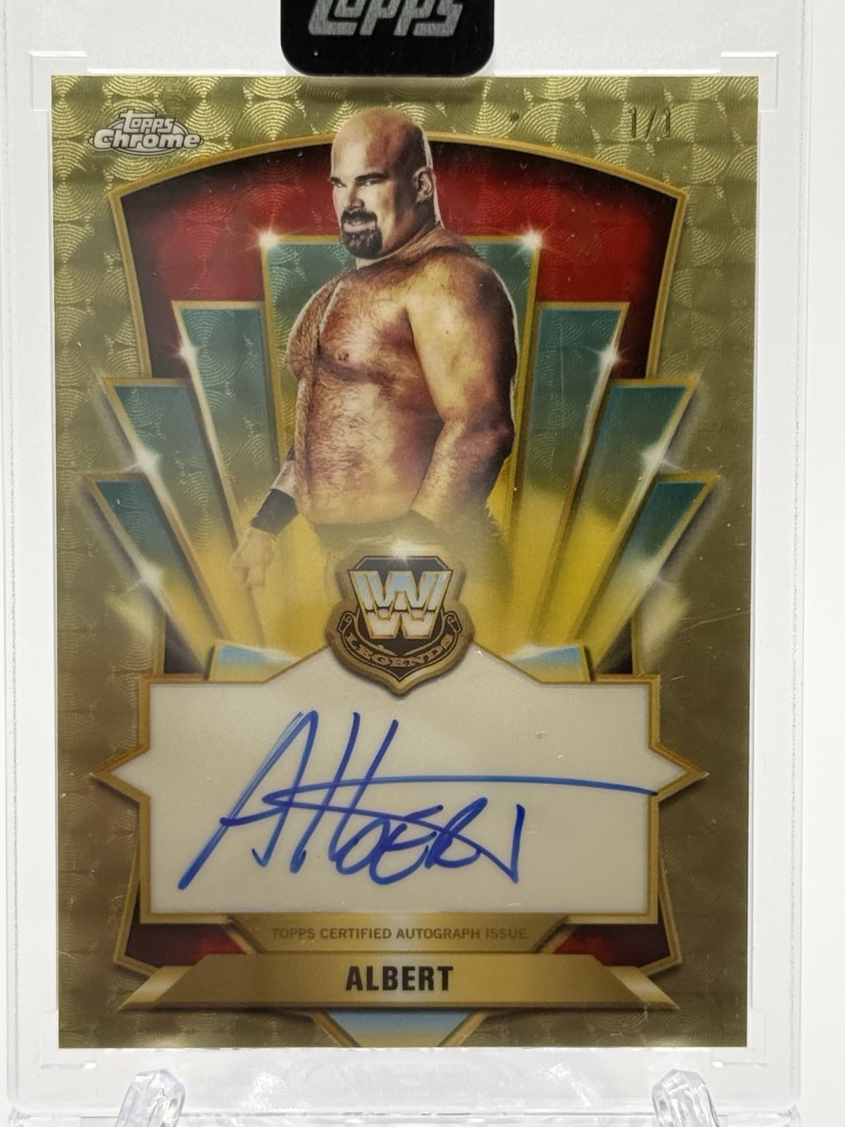 2026 Topps Chrome WWE Albert Superfractor Auto 1/1! Legends