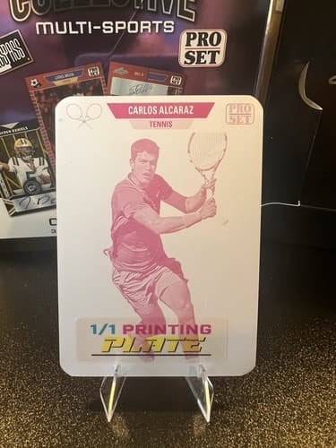 2024 Leaf Collective Multi Sport Carlos ALCARAZ Printing Plate 1/1 1989 Pro Set