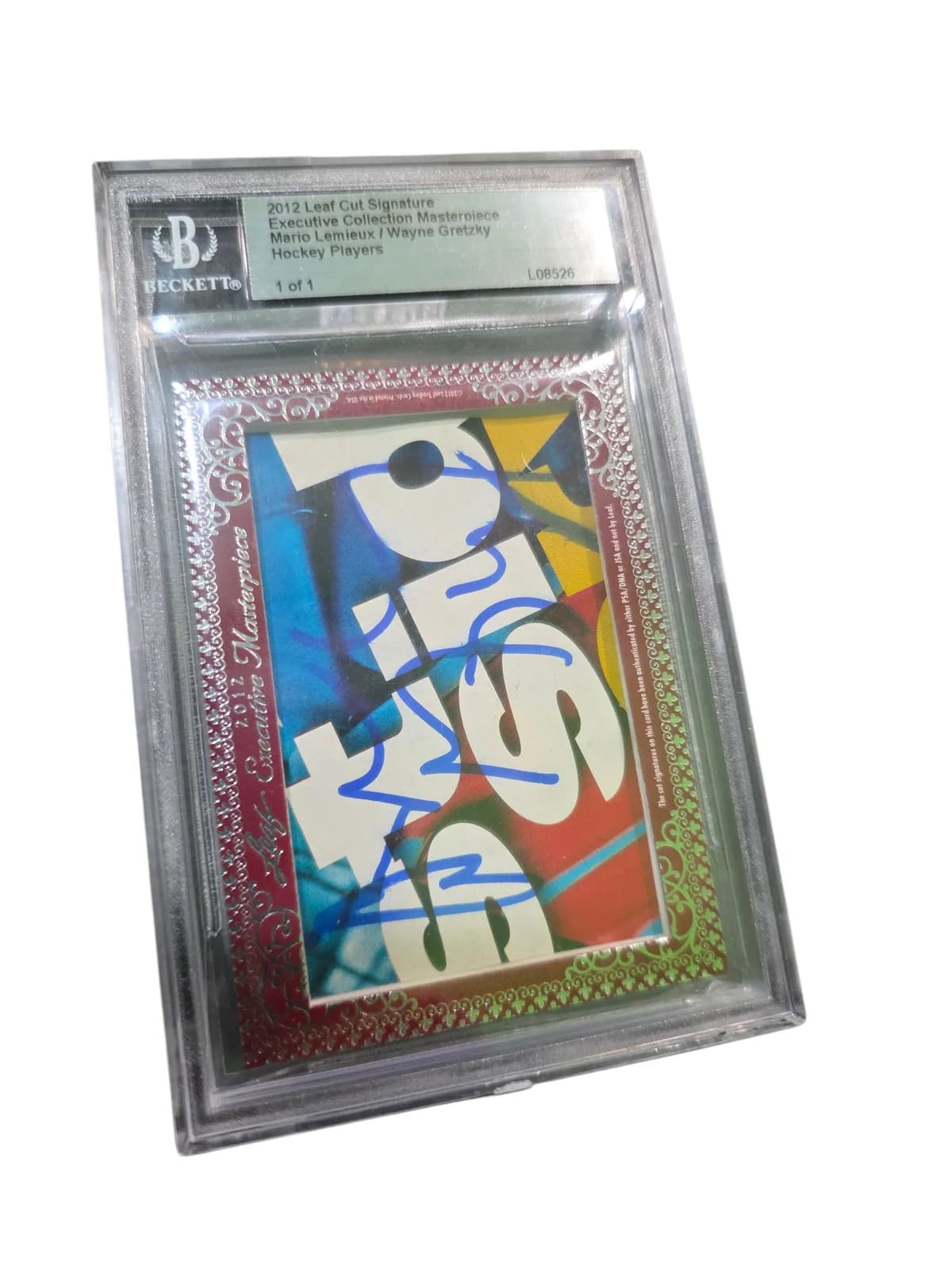 2012 Leaf Cut Signature Masterpiece Wayne Gretzky Mario Lemieux Cut AUTO 1 of 1