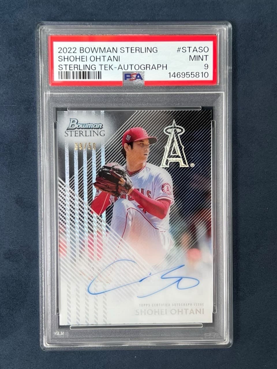 PSA 9 Shohei Ohtani 2022 Bowman Sterling Autograph Los Angeles Angels