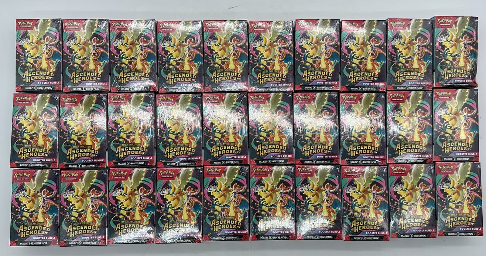 Lot of (30) Pokemon TCG Ascended Heroes Booster Bundles SEALED ME02.5