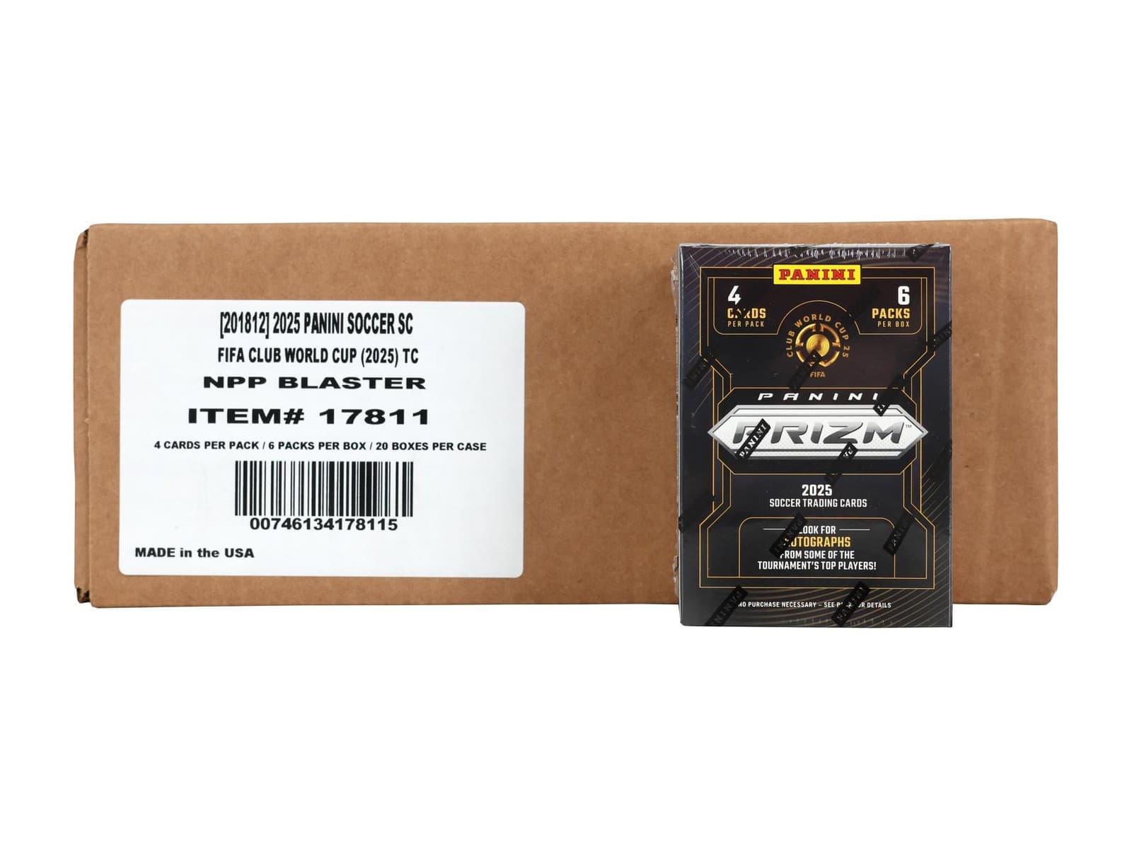 2025 PANINI PRIZM FIFA CLUB WORLD CUP SOCCER 6-PACK BLASTER 20-BOX CASE