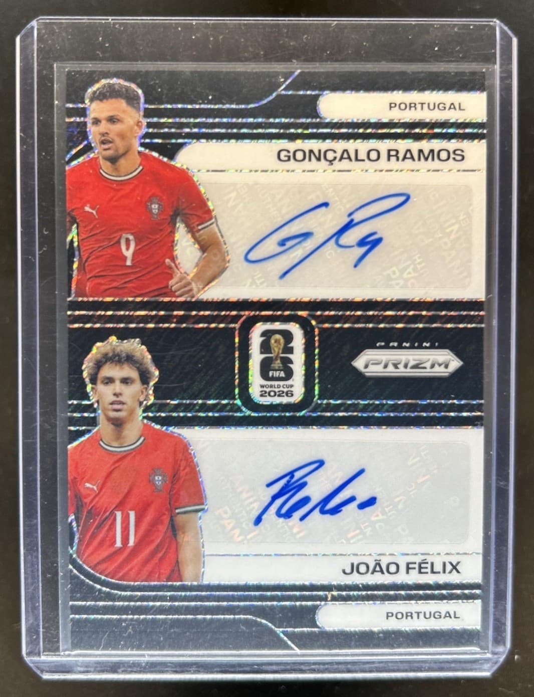2026 Prizm World Cup Goncalo Ramos Joao Felix Dual Black Shimmer FOTL Auto #1/1