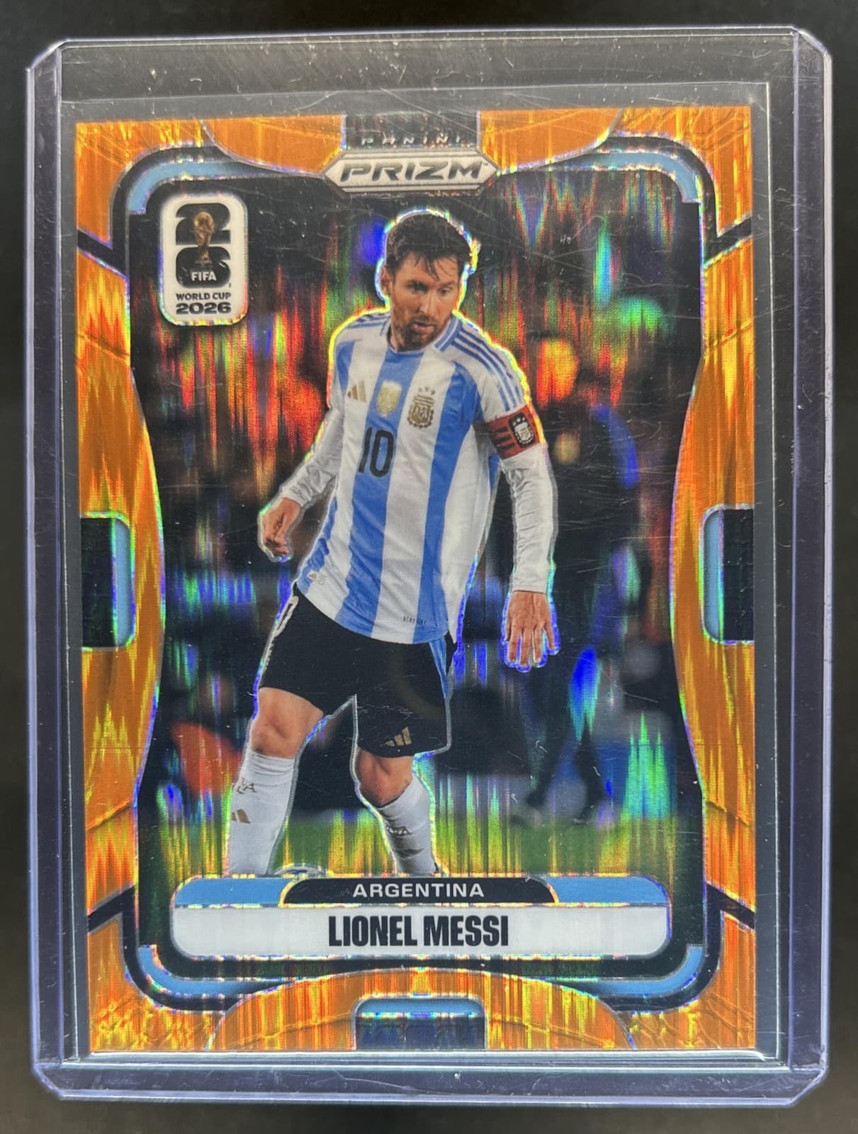 2026 Panini Prizm World Cup Lionel Messi Orange Flash #/315 Argentina