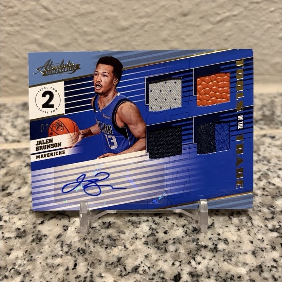 Panini 2018-19 Absolute Tools of the Trade Jalen Brunson Auto Quad Patch /25