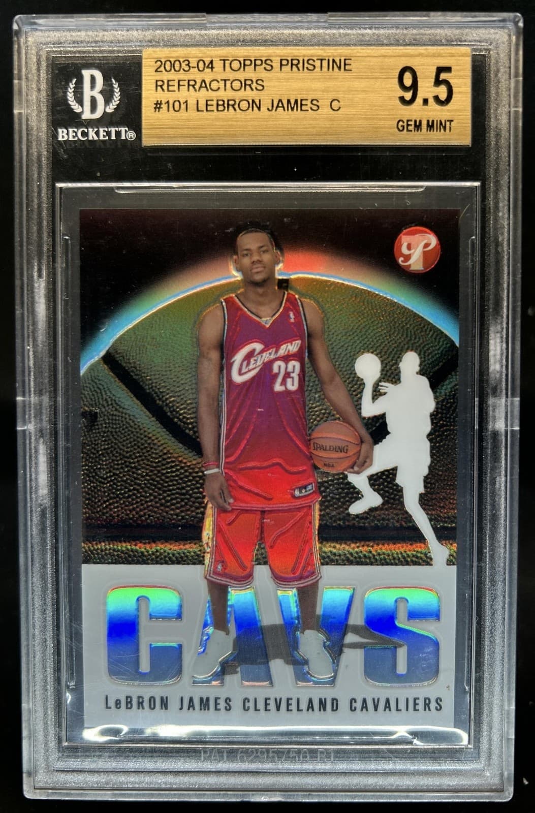 2003-04 Topps Pristine Lebron James Refractor Rookie RC #/1999 Cavaliers BGS 10