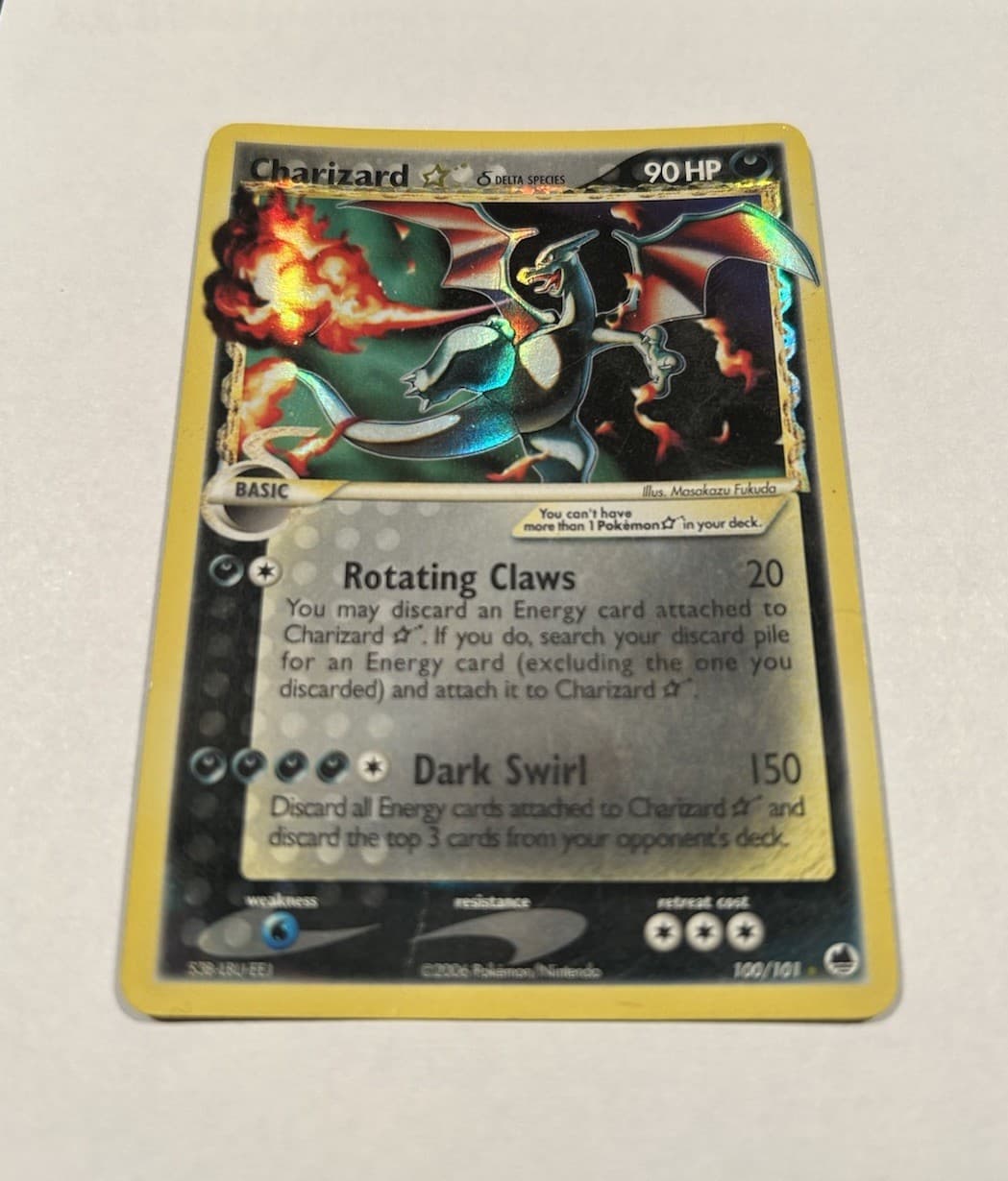 2006 Pokemon EX Dragon Frontiers CHARIZARD HOLO GOLD STAR EX  100/101 - UNGRADED