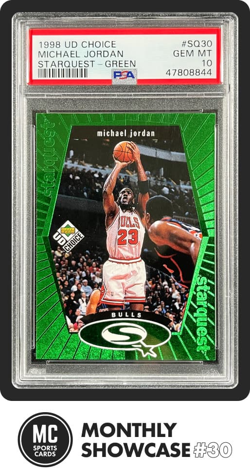Michael Jordan Psa 10 1998 Upper Deck Ud Choice #Sq30 Starquest Green Pop 30 Gem