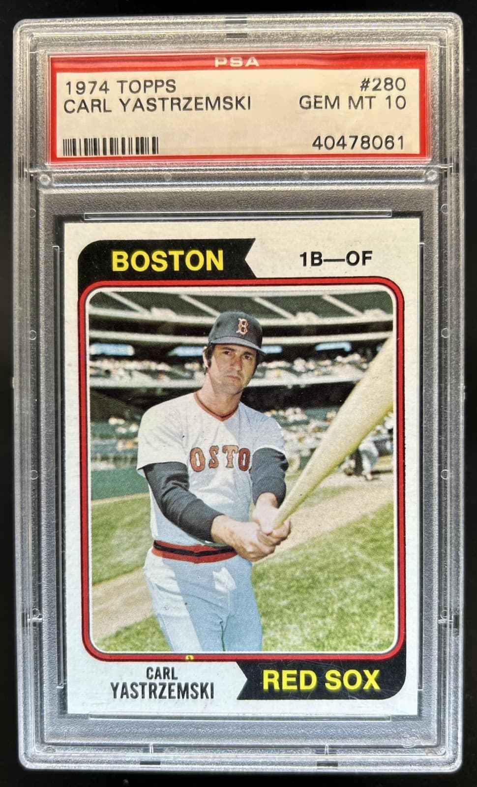 1974 Topps Carl Yastrzemski #280 Red Sox PSA 10 GEM MINT