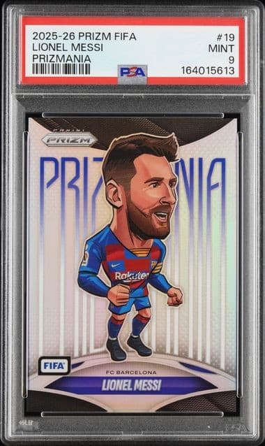 2025-2026 Panini Prizm Fifa Prizmania #19 Lionel Messi Psa 9 (Jtl