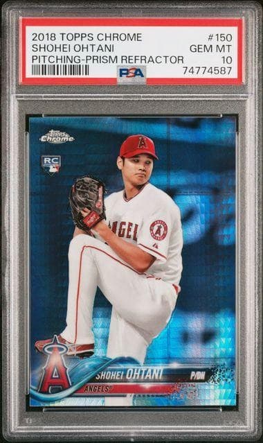 2018 Topps Chrome Shohei Ohtani Rookie Prism Refractor #150 PSA 10