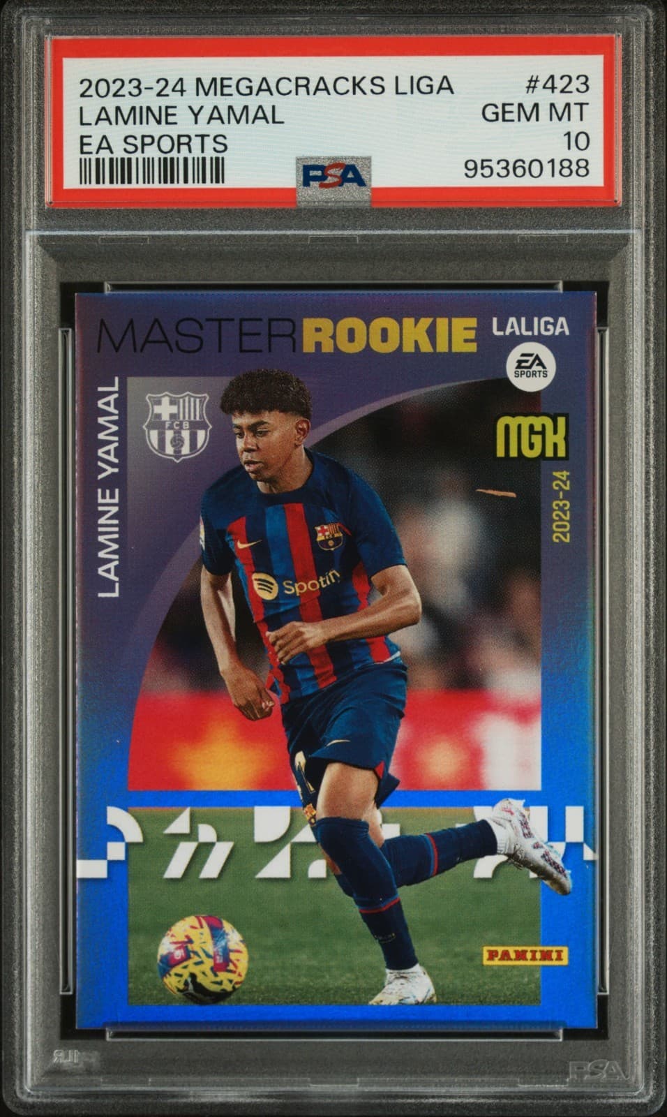 Lamine Yamal 2023-24 Megacracks La Liga EA Sports Master RC #423 PSA 10 GEM MT
