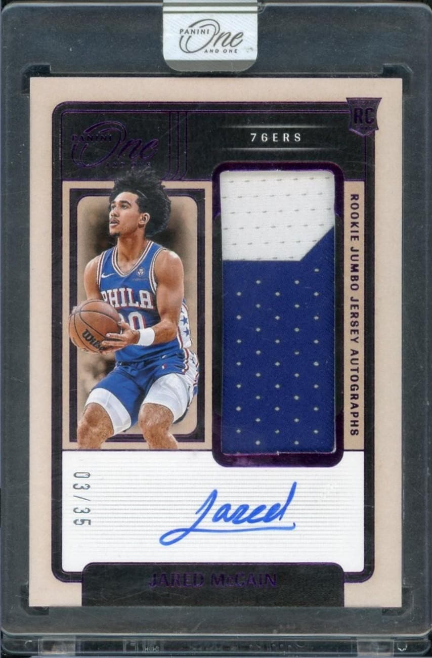 2024 Panini One And One Jared McCain Rookie Patch Auto Purple /35