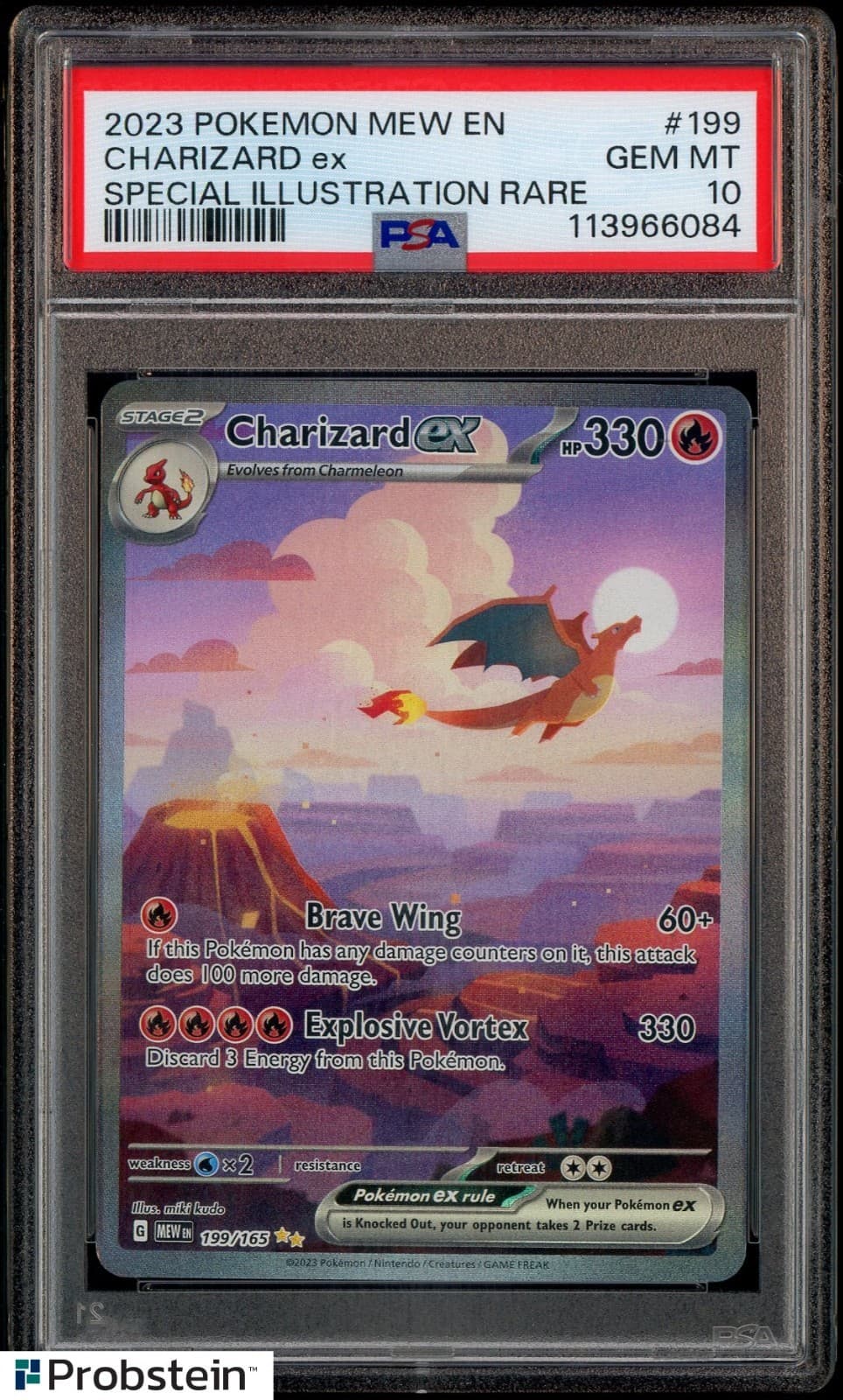 2023 POKEMON MEW EN-151 #199 CHARIZARD EX SPECIAL ILLUSTRATION RARE PSA 10