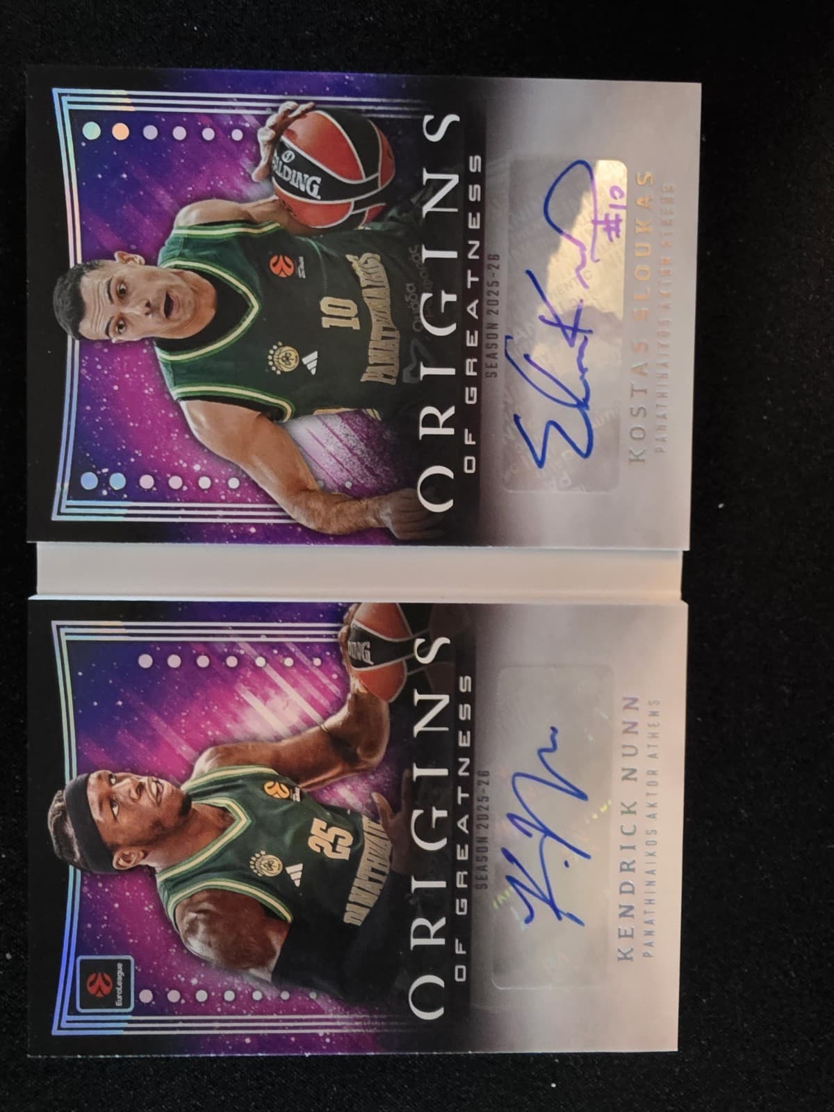 Panini Origins Dual Auto Booklett Kendrick Nunn Kostas Sloukas 1/1