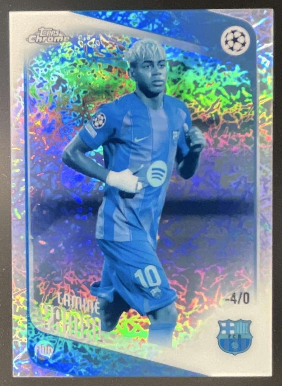 2025-26 Topps Chrome UEFA Lamine Yamal Refractor FrozenFractor #-4/0 #/5