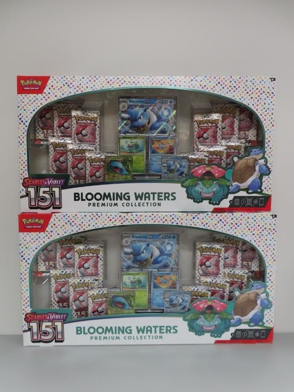 (2) Lot 2025 Pokemon Scarlet & Violet 151 Blooming Waters Premium Collection Box