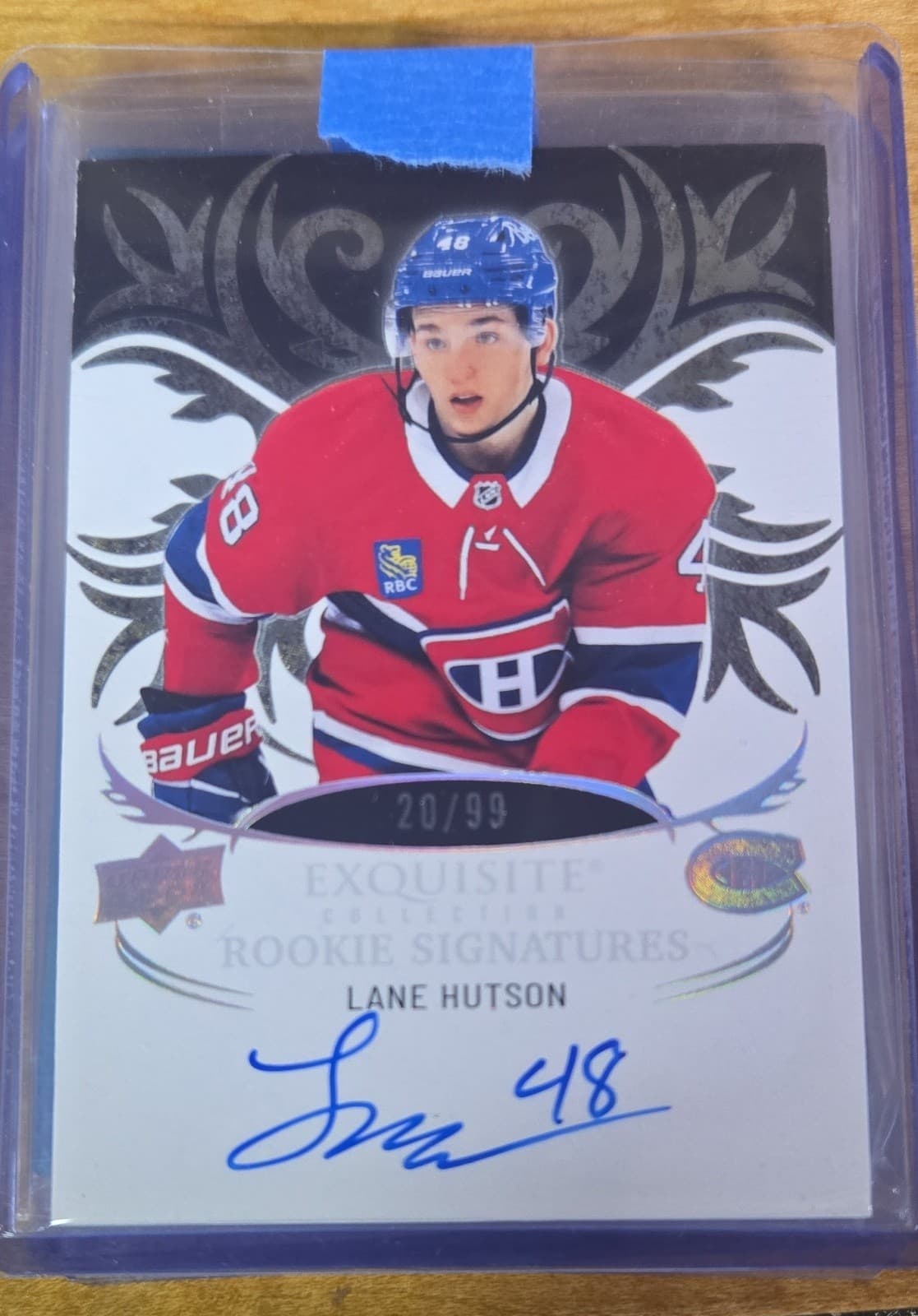 2024-25 Upper Deck ICE - Exquisite Collection Rookie Signatures Lane Hutson /99 