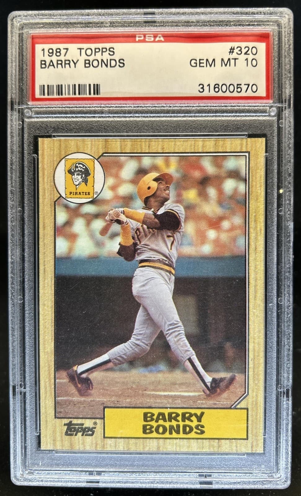 1987 Topps Barry Bonds Rookie RC #320 Pirates PSA 10 GEM MINT
