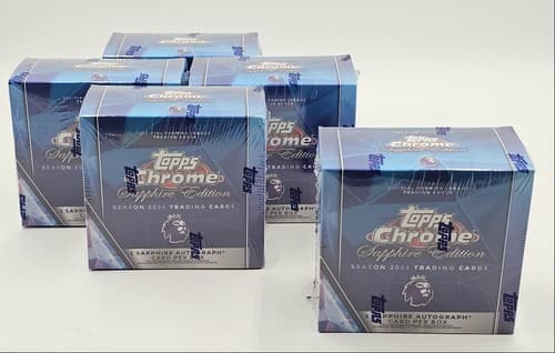 [5] TOPPS CHROME PREMIER LEAGUE SAPPHIRE 2026 SEALED HOBBY BOX RC Q3824